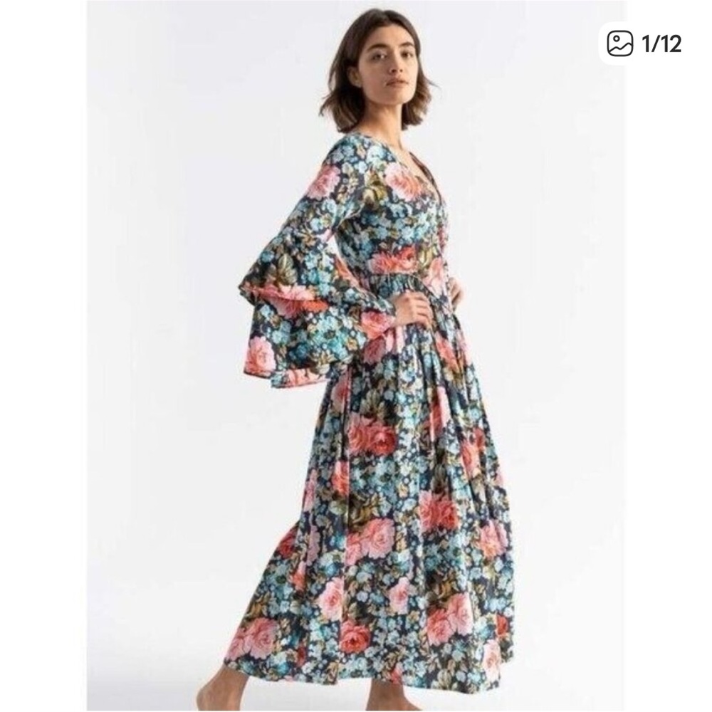 Batsheva x Laura Ashley Bryer Floral Long Sleeve Maxi Dress NWT